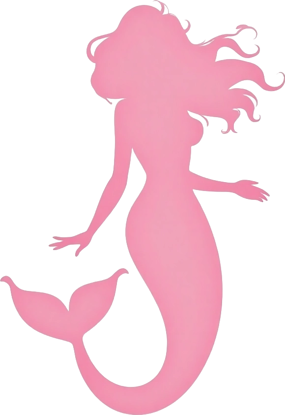 Pink Mermaid Silhouette